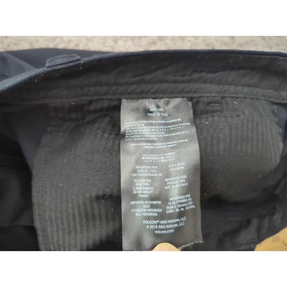 Volcom Frickin Chino Shorts Mens 36‎ Black Inseam: 10